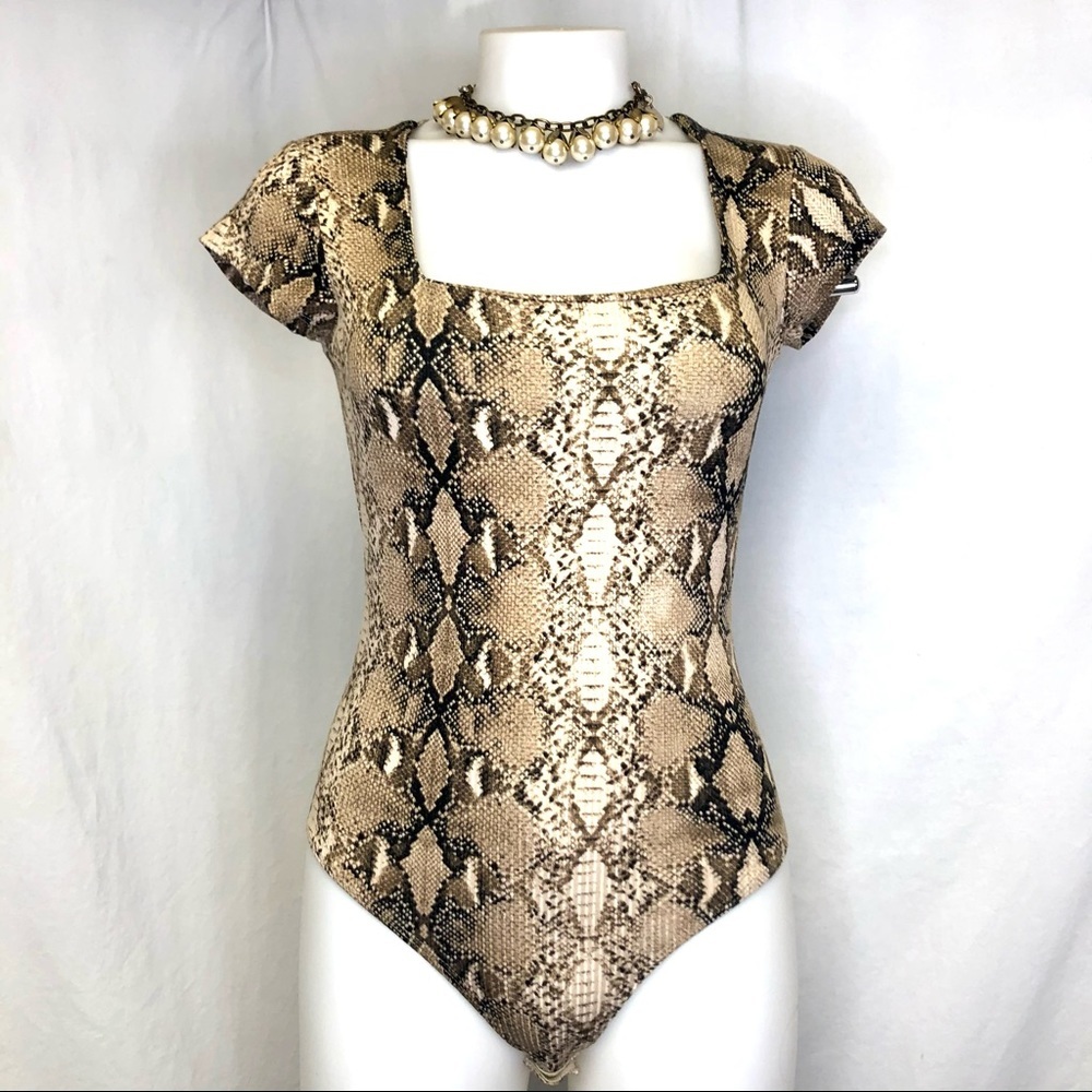 Hoity Toity Boutique piton bodysuit, sz M